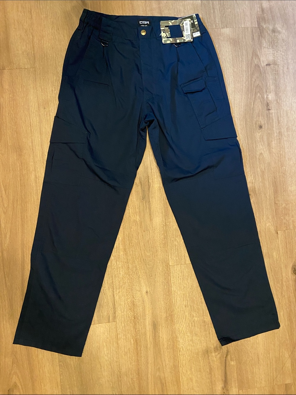 CQR Tactical Assault Cargo Pants Mens 34X32 Navy Ripstop Utility TLP-105 NWT